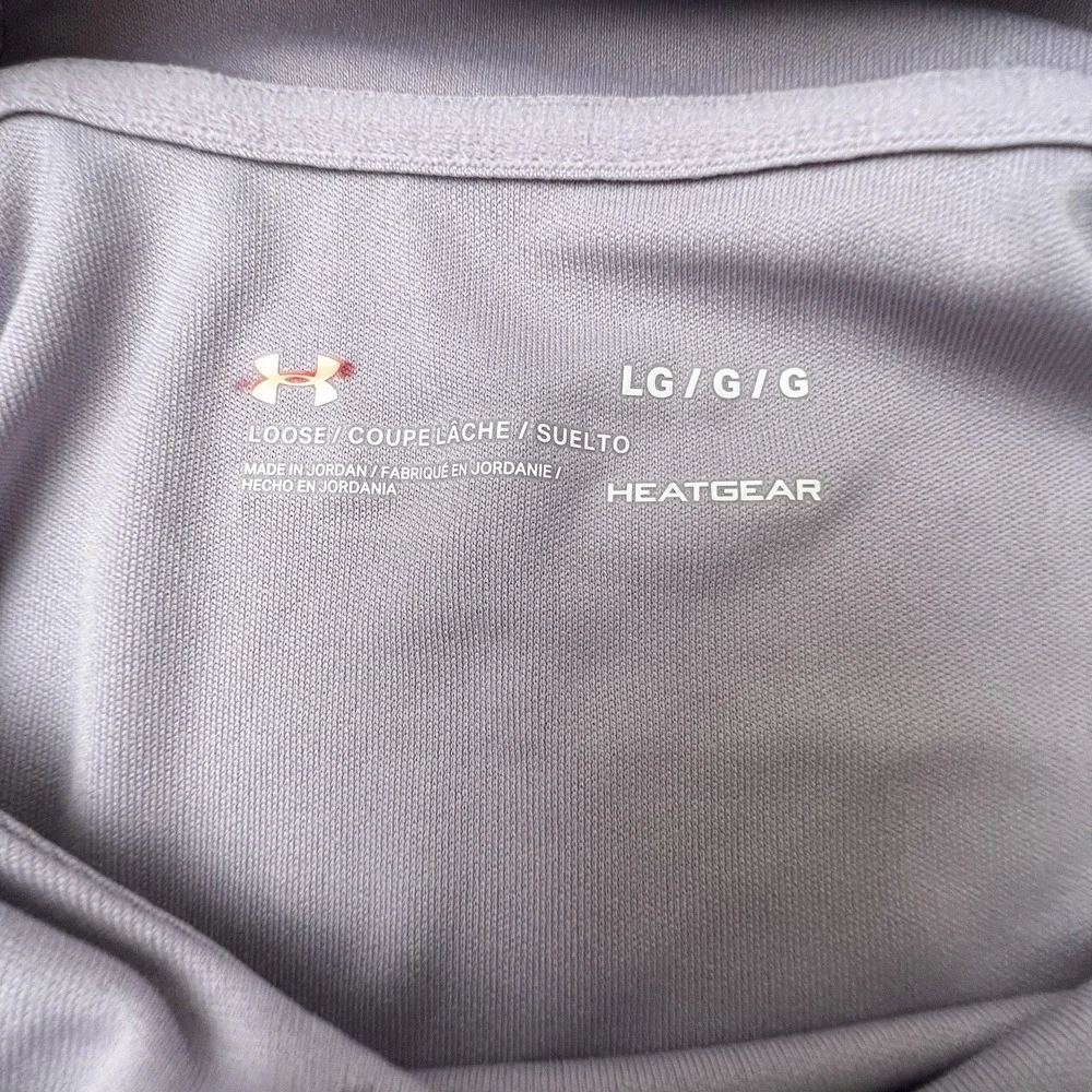Women's Under Armour Heat Gear Loose Pullover Mock Neck Hoodie Purple Large